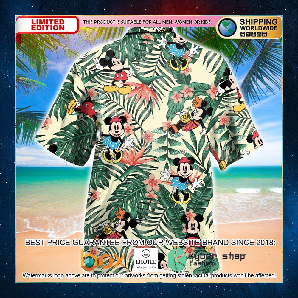 mickey mouse minnie mouse beach day hawaiian shirt 2 866