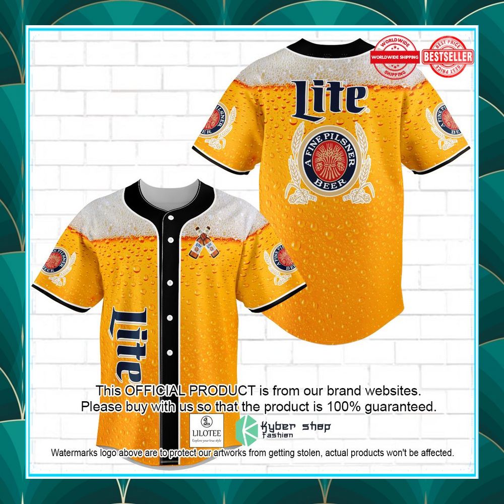miller lite beer baseball jersey 1 591