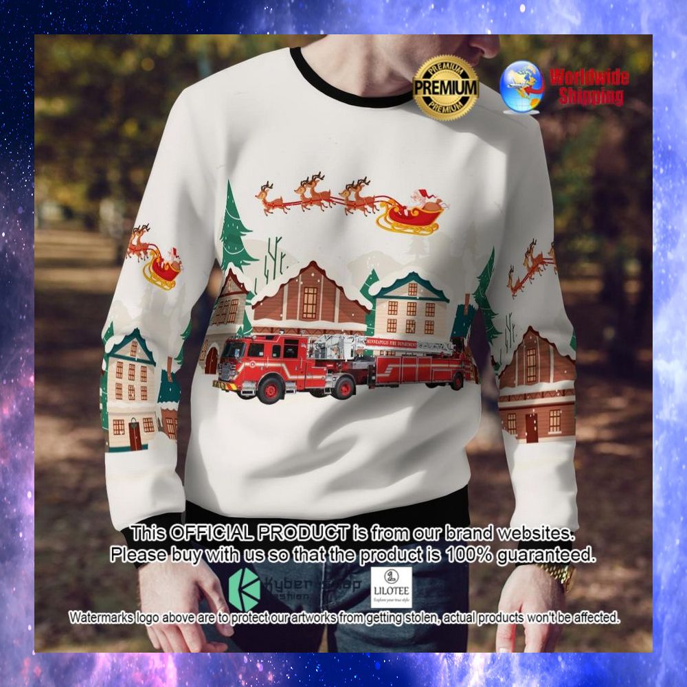 minneapolis fire department with santa ugly sweater 1 135