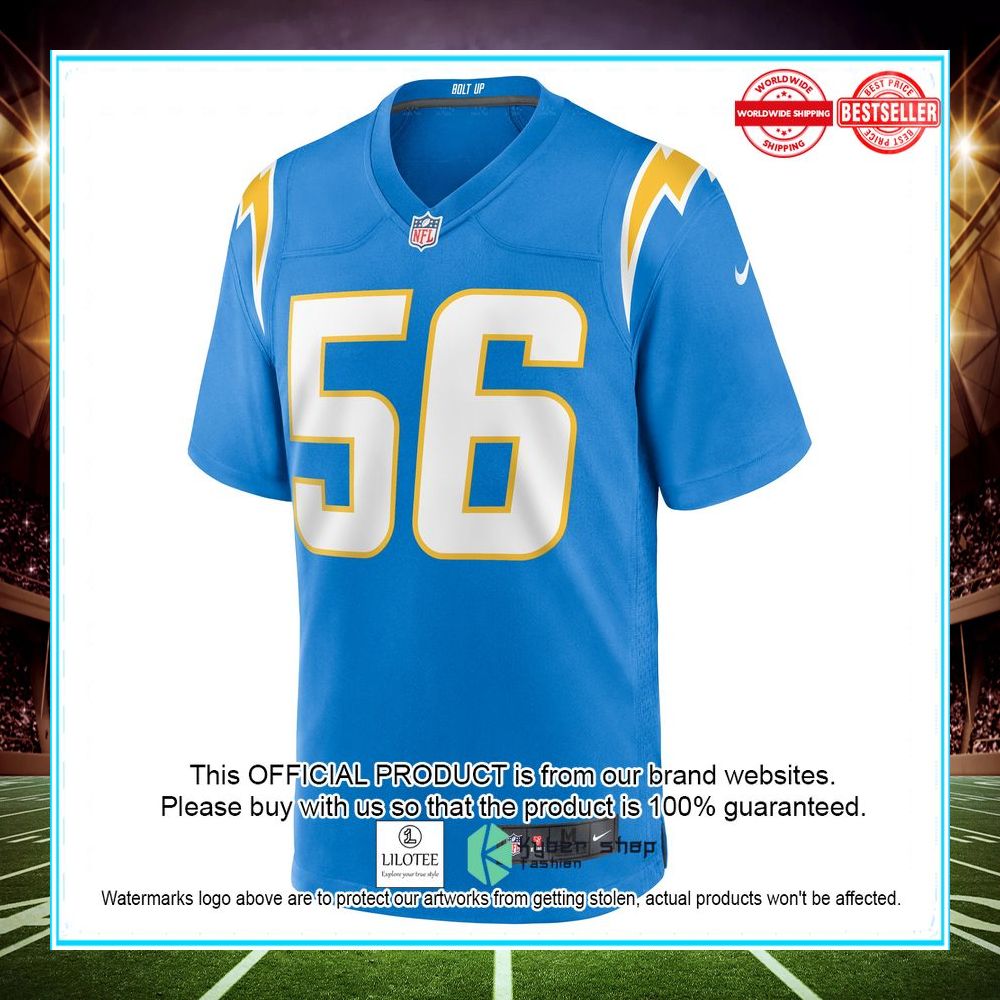 morgan fox los angeles chargers nike player game powder blue football jersey 2 101