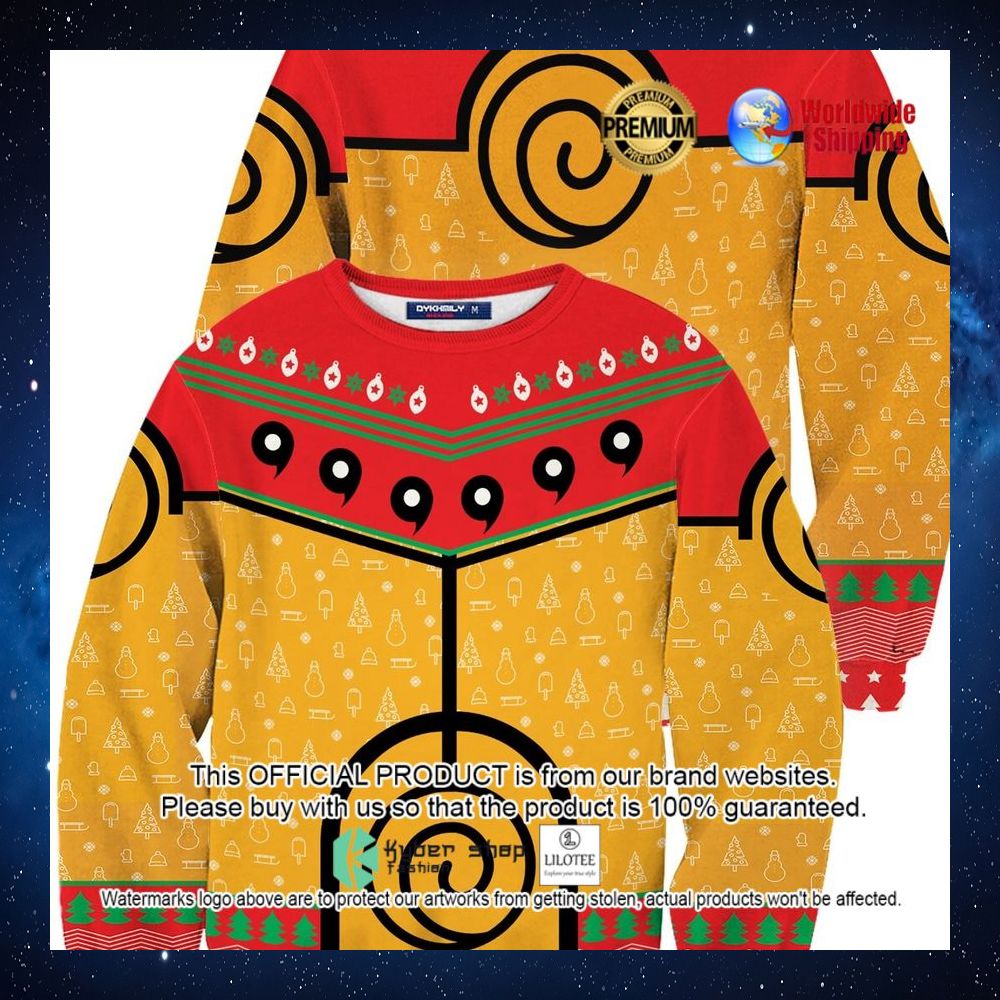 naruto nine tails christmas chakra christmas sweater 1 107
