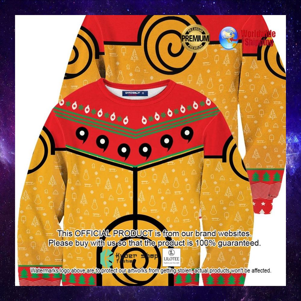 naruto nine tails christmas chakra christmas sweater 1 747