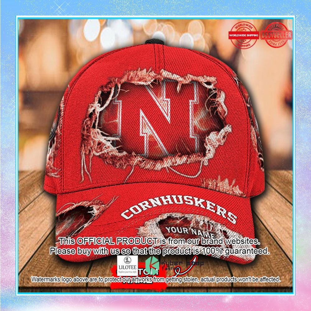 ncaa nebraska cornhuskers custom name cap 1 702