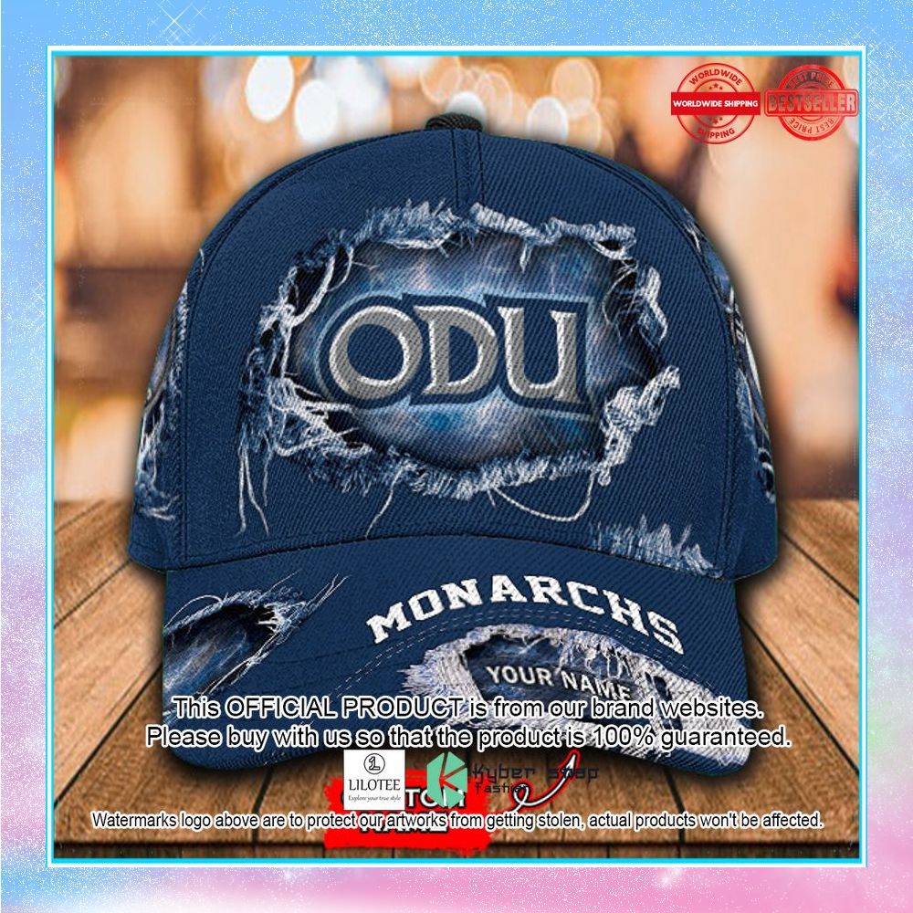 ncaa old dominion monarchs custom name cap 1 478