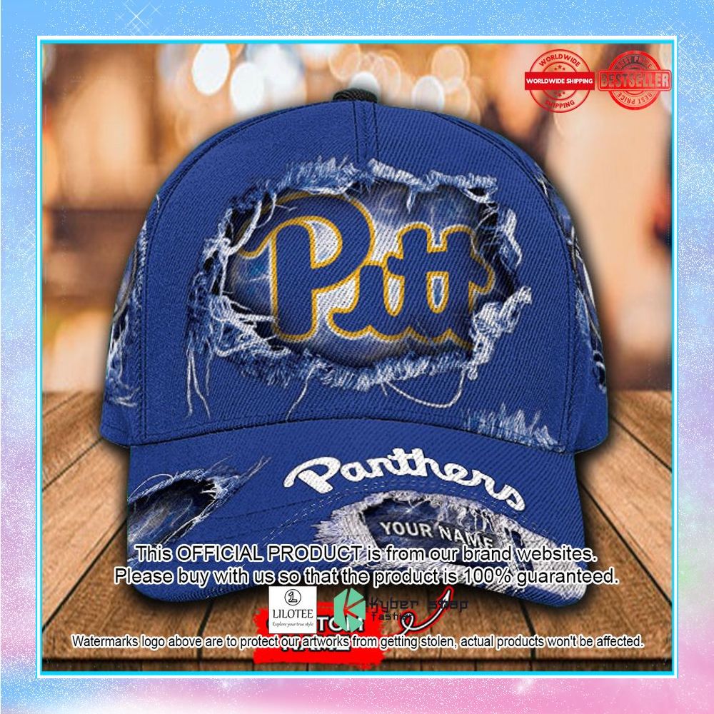 ncaa pittsburgh panthers custom name cap 1 286