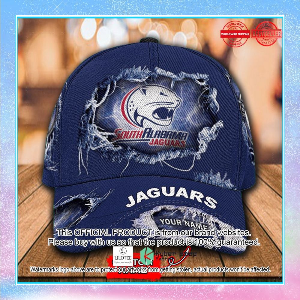 ncaa south alabama jaguars custom name cap 1 710