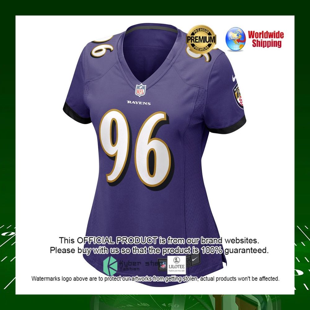 nfl broderick washington baltimore ravens nike womens purple football jersey 2 100