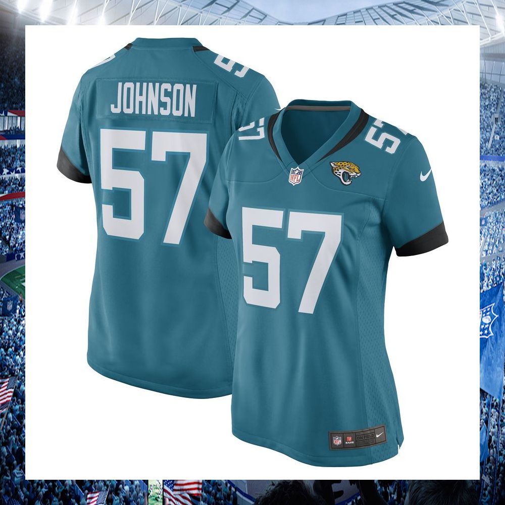 nfl caleb johnson jacksonville jaguars nike womens teal football jersey 1 511