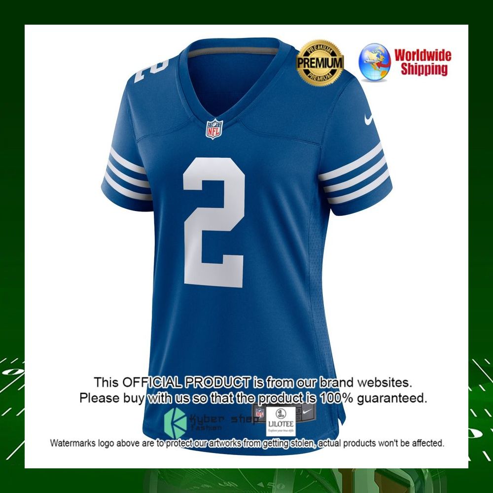 nfl carson wentz indianapolis colts nike womens alternate royal football jersey 2 51