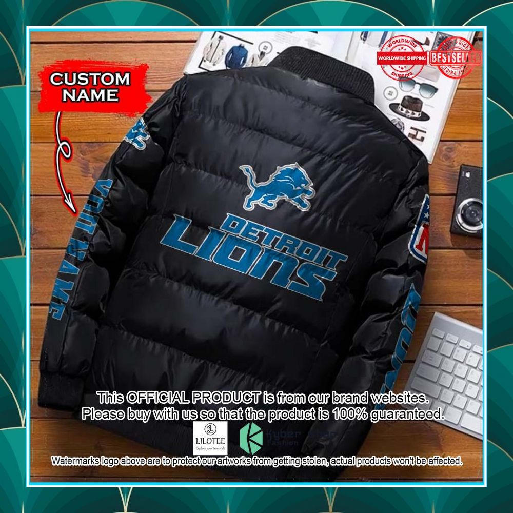 nfl detroit lions custom name puffer down jacket 2 68
