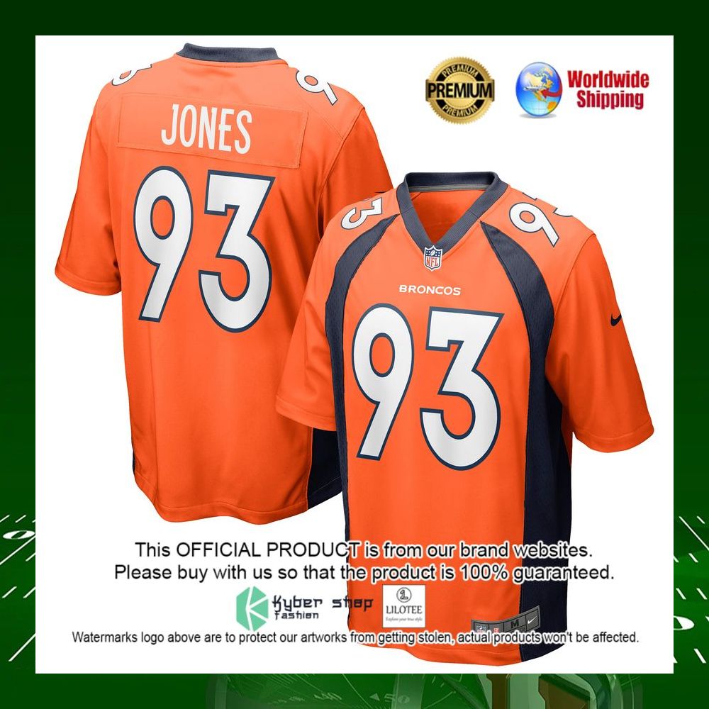 nfl dremont jones denver broncos nike orange football jersey 1 902