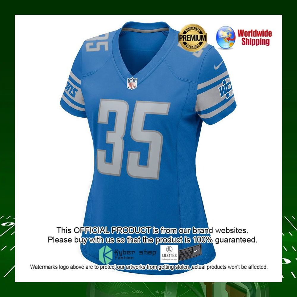 nfl godwin igwebuike detroit lions nike womens blue football jersey 2 825