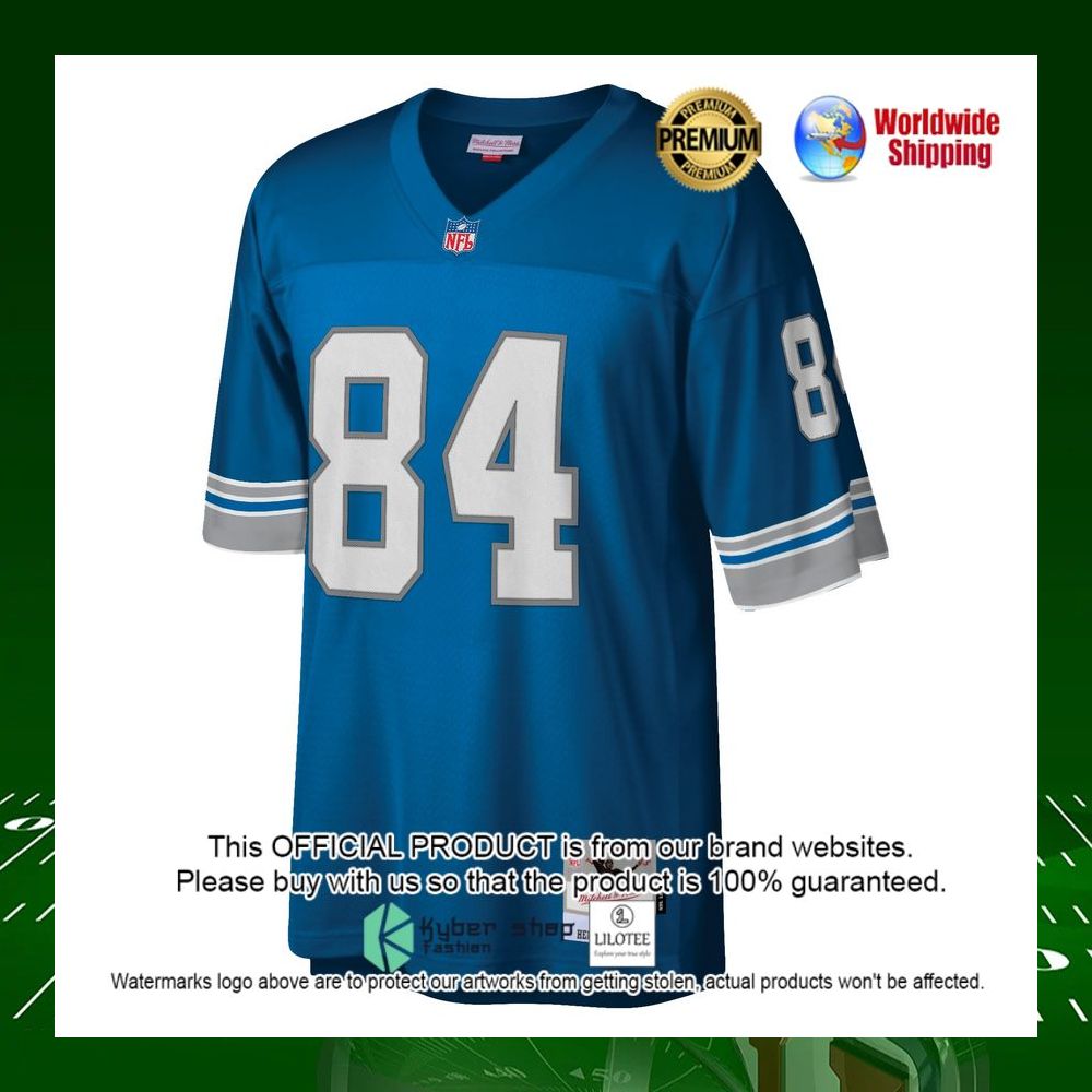 nfl herman moore detroit lions mitchell ness legacy replica blue football jersey 2 664