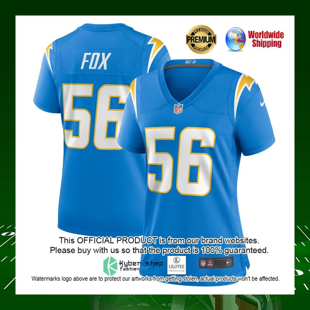 nfl morgan fox los angeles chargers nike womens powder blue football jersey 1 563