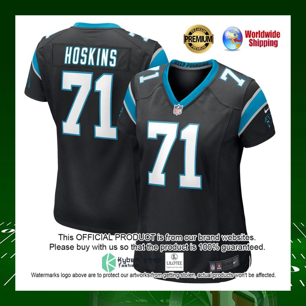 nfl phil hoskins carolina panthers nike womens black football jersey 1 993