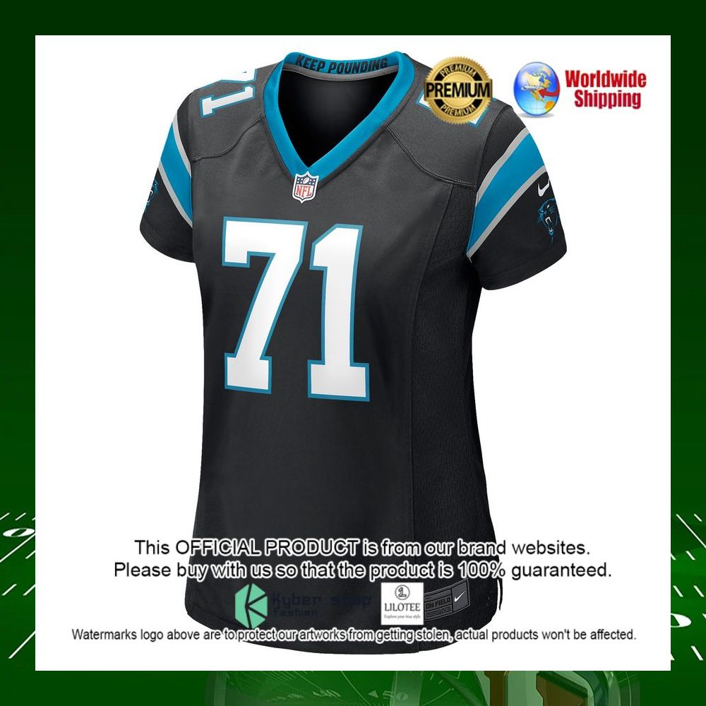 nfl phil hoskins carolina panthers nike womens black football jersey 2 323