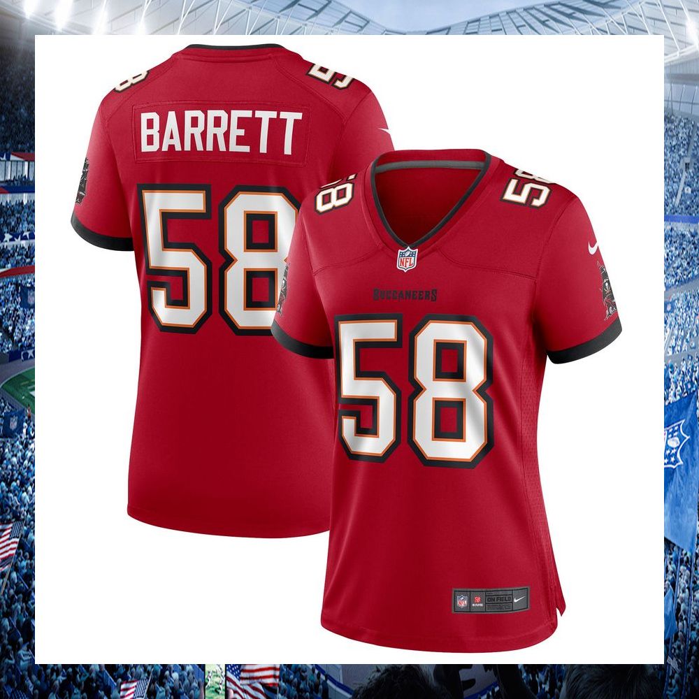 nfl shaquil barrett tampa bay buccaneers nike womens red football jersey 1 807