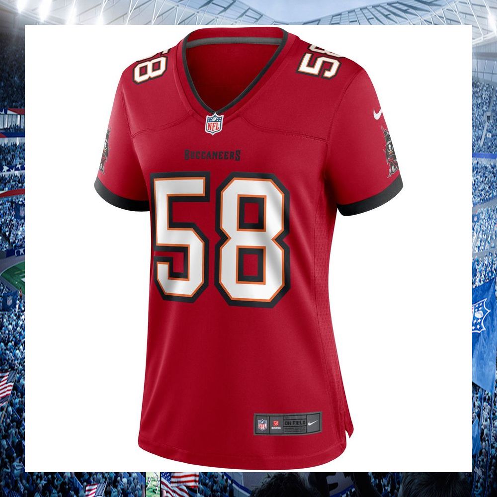nfl shaquil barrett tampa bay buccaneers nike womens red football jersey 2 410