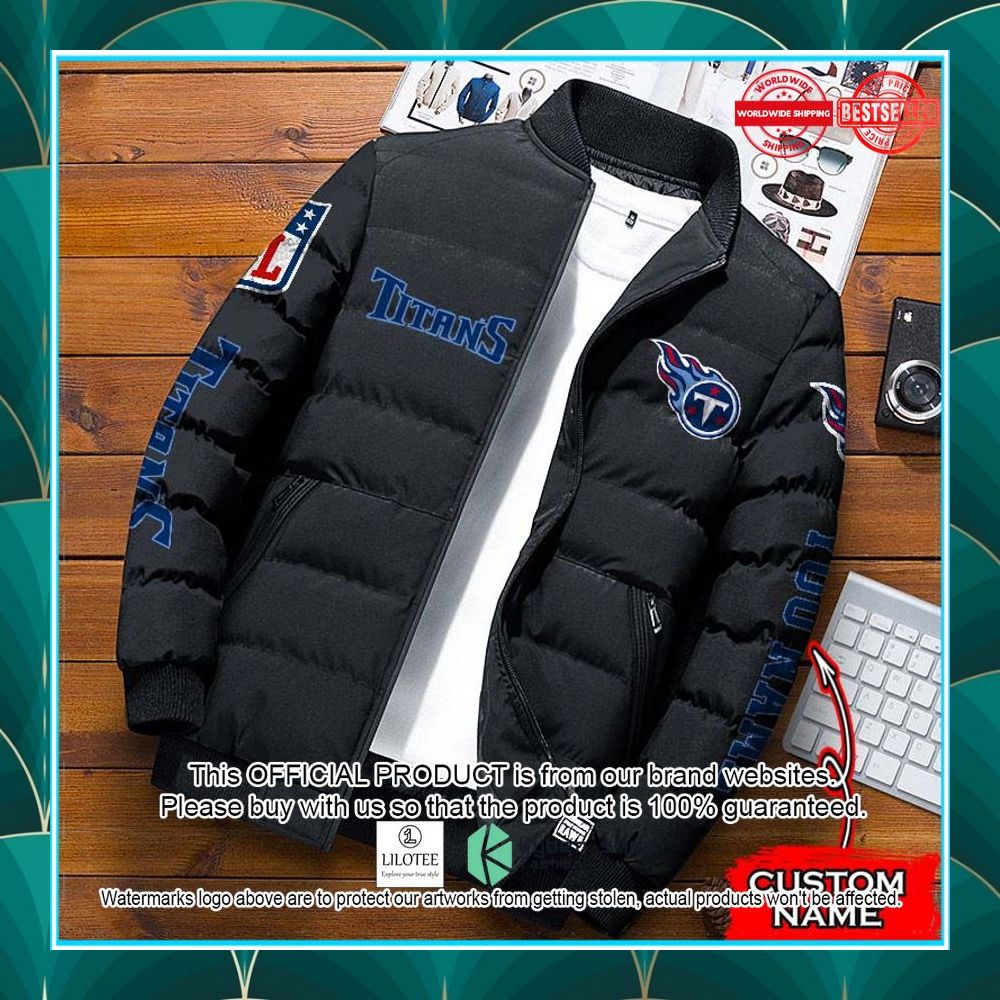 nfl tennessee titans custom name puffer down jacket 1 455