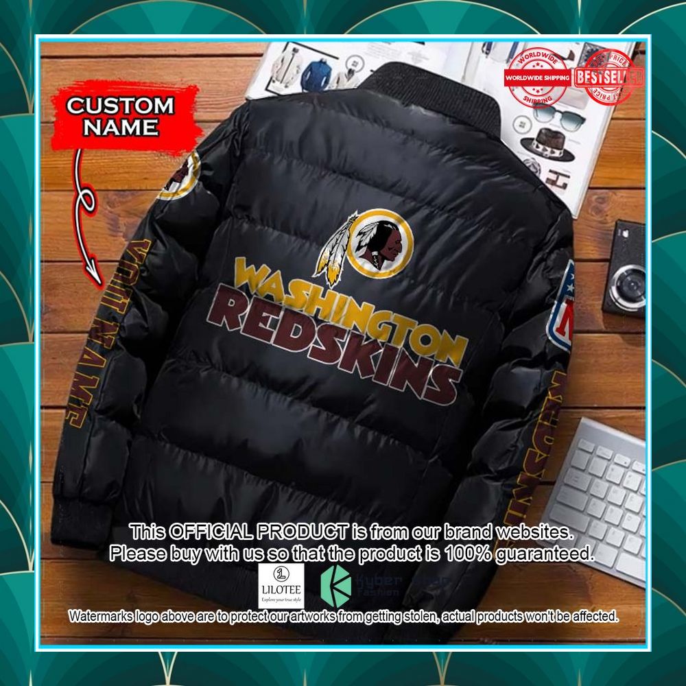 nfl washington redskins custom name puffer down jacket 2 806