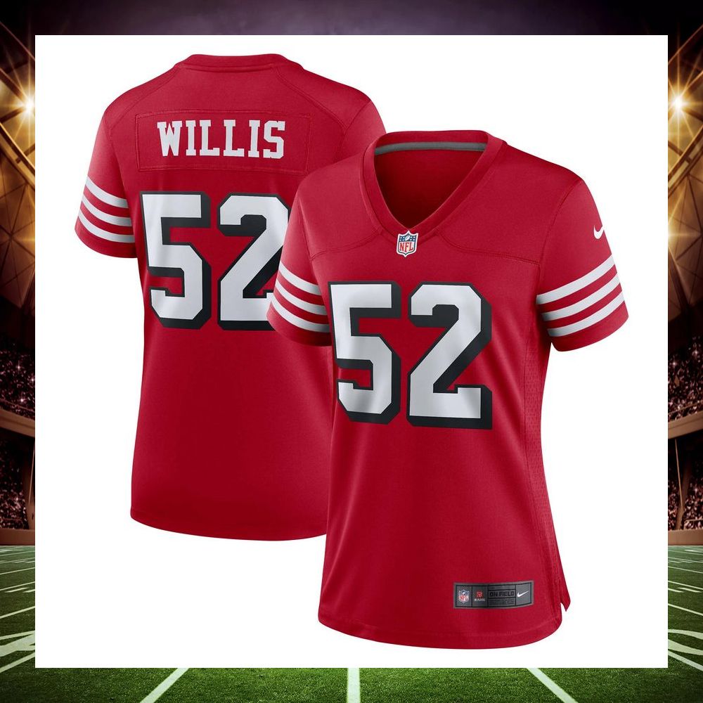 patrick willis san francisco 49ers alternate scarlet football jersey 1 206