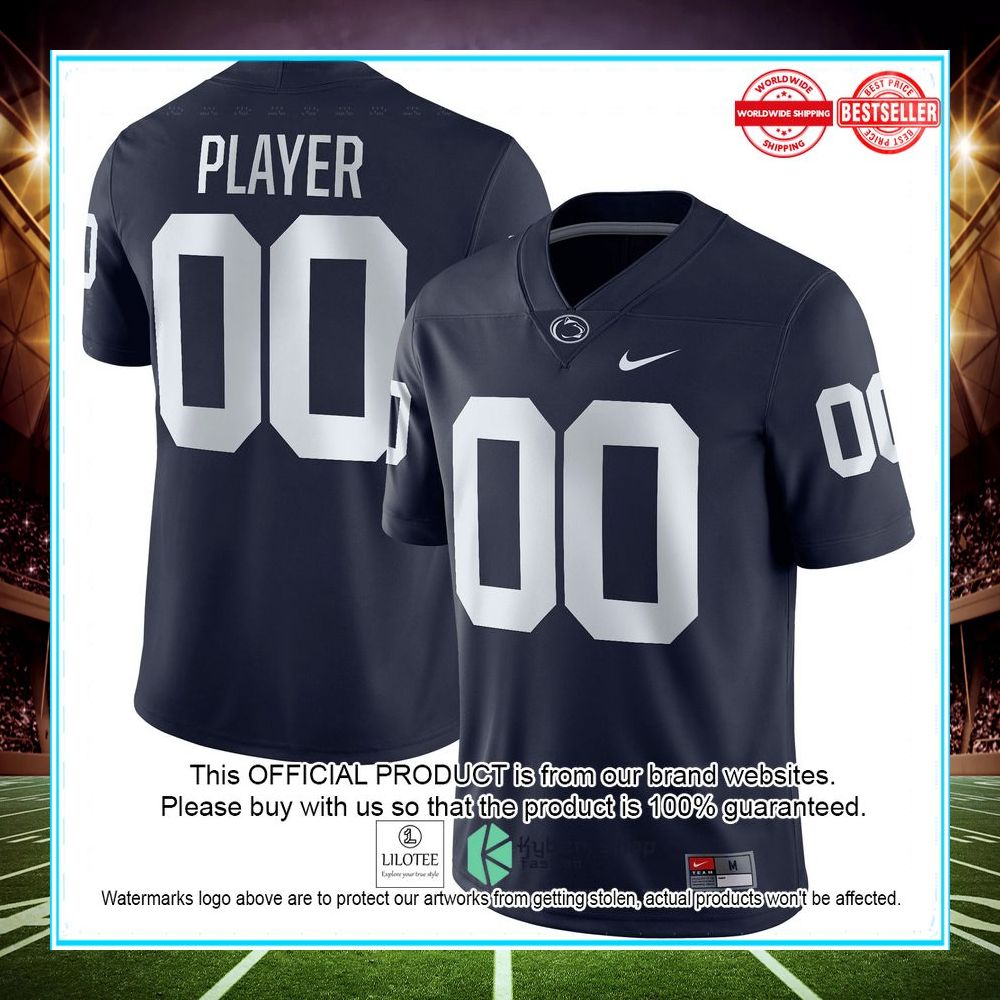 penn state nittany lions nike pick a player nil replica football navy football jersey 1 195