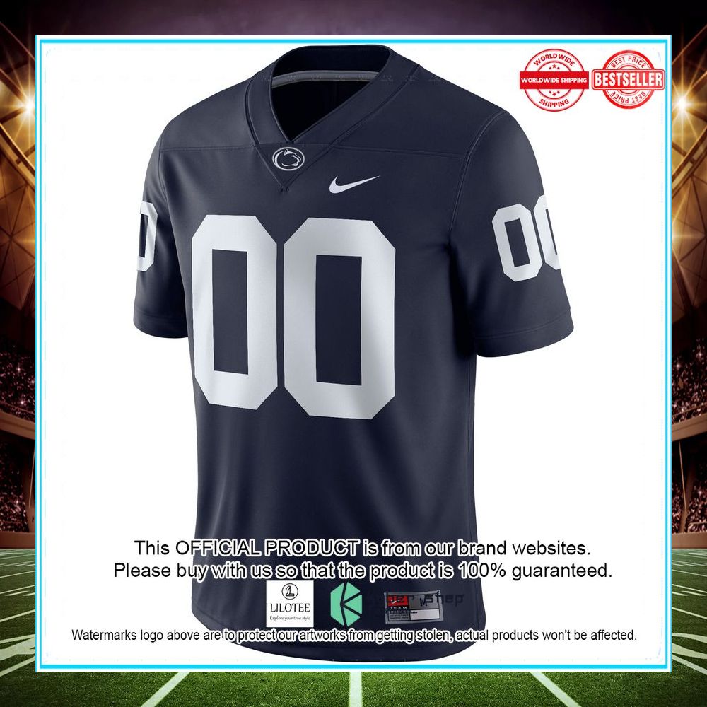 penn state nittany lions nike pick a player nil replica football navy football jersey 2 53