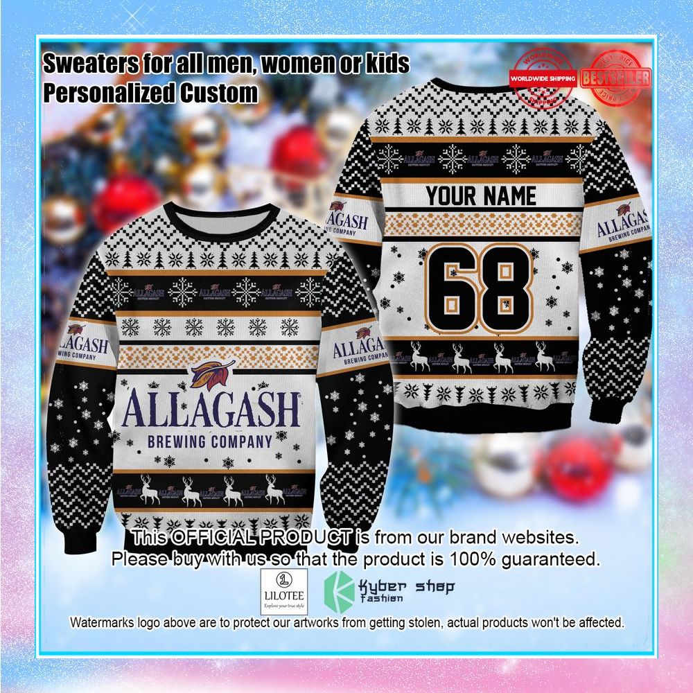 personalized allagash white ugly sweater 1 218