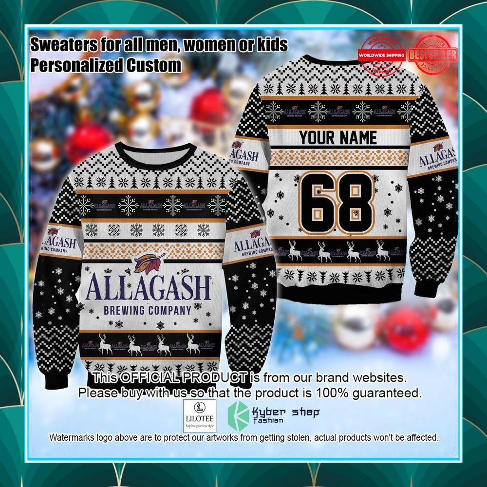 personalized allagash white ugly sweater 1 95