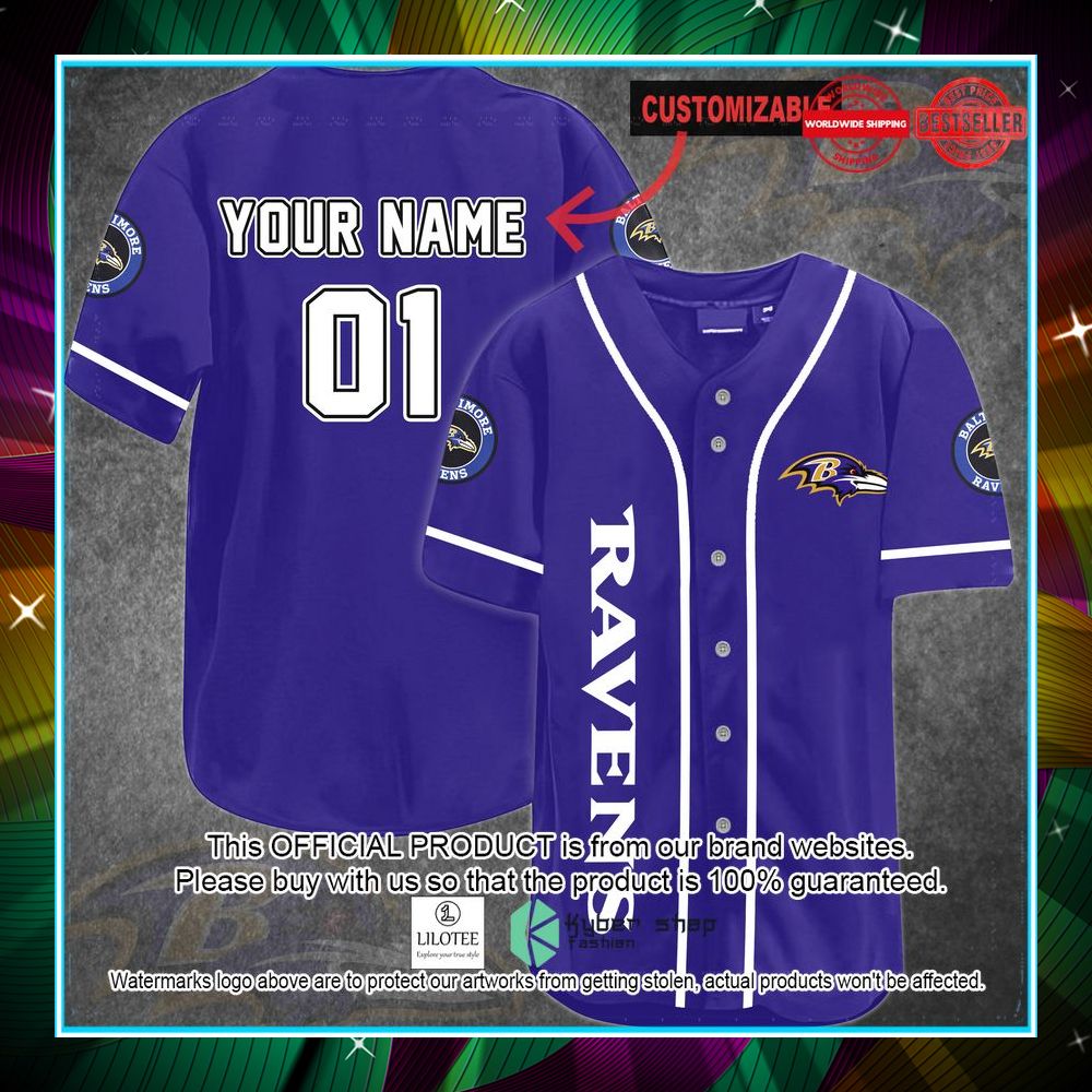personalized baltimore ravens baseball jersey 1 128
