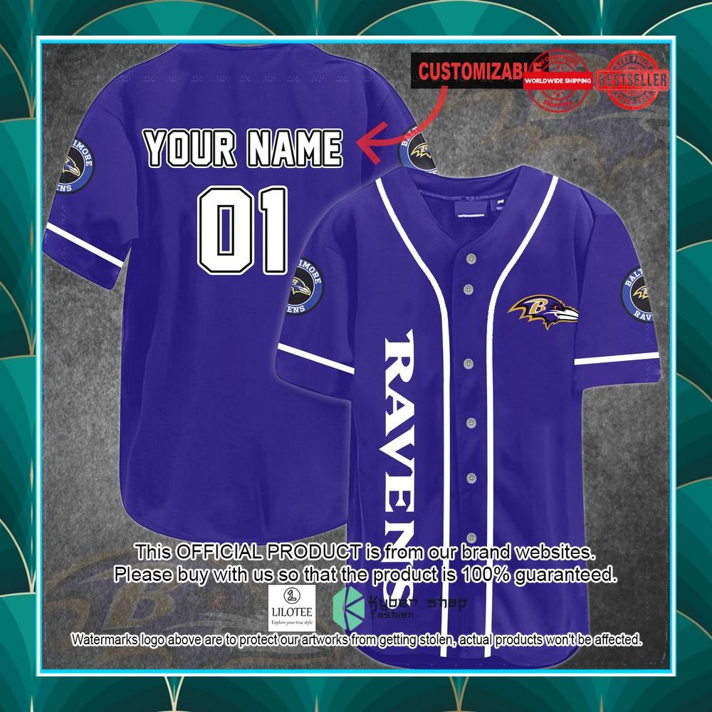 personalized baltimore ravens baseball jersey 1 507