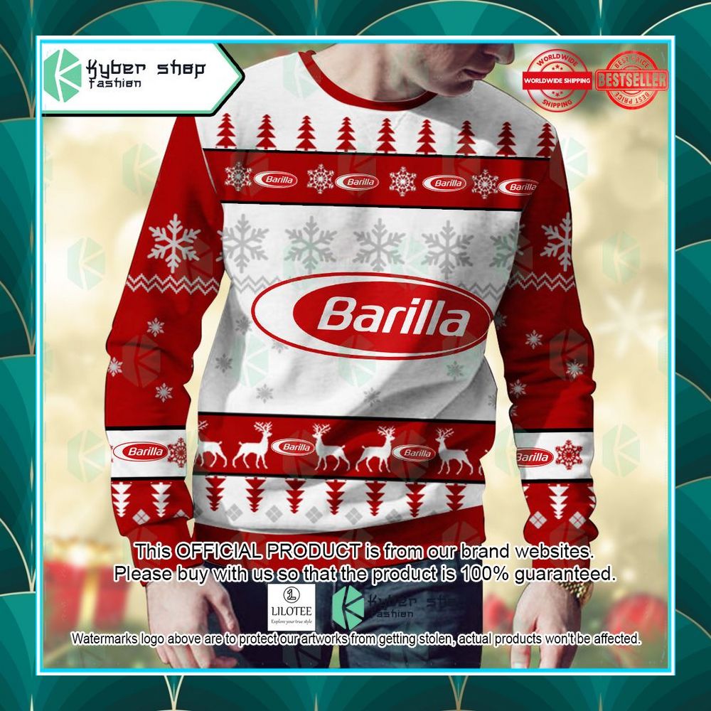 personalized barilla ugly christmas sweater 2 629