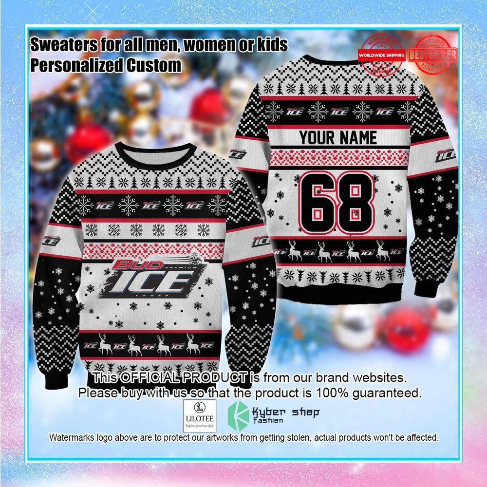personalized bud ice ugly sweater 1 246