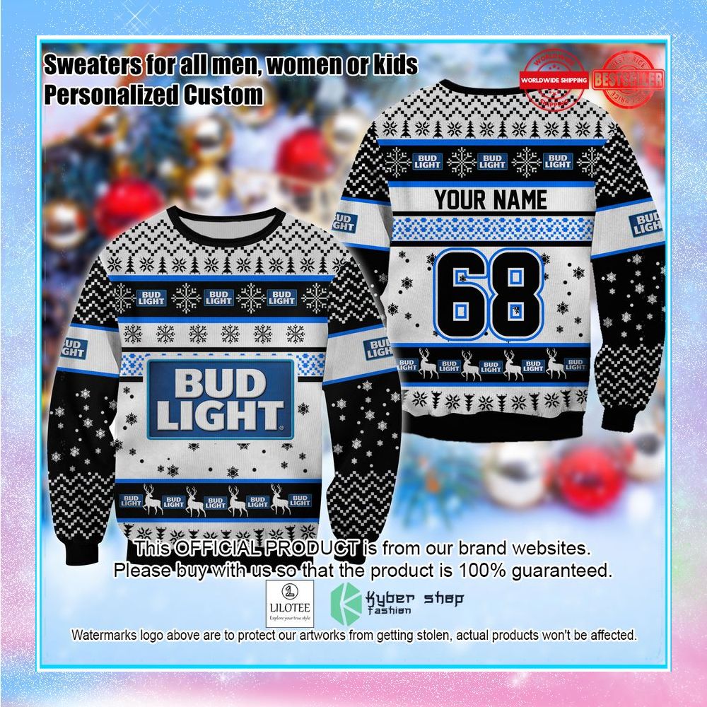 personalized bud light ugly sweater 1 666