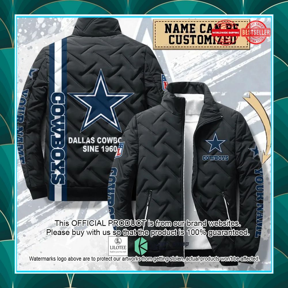 personalized dallas cowboy since 1960 nfl puffer jacket 1 243