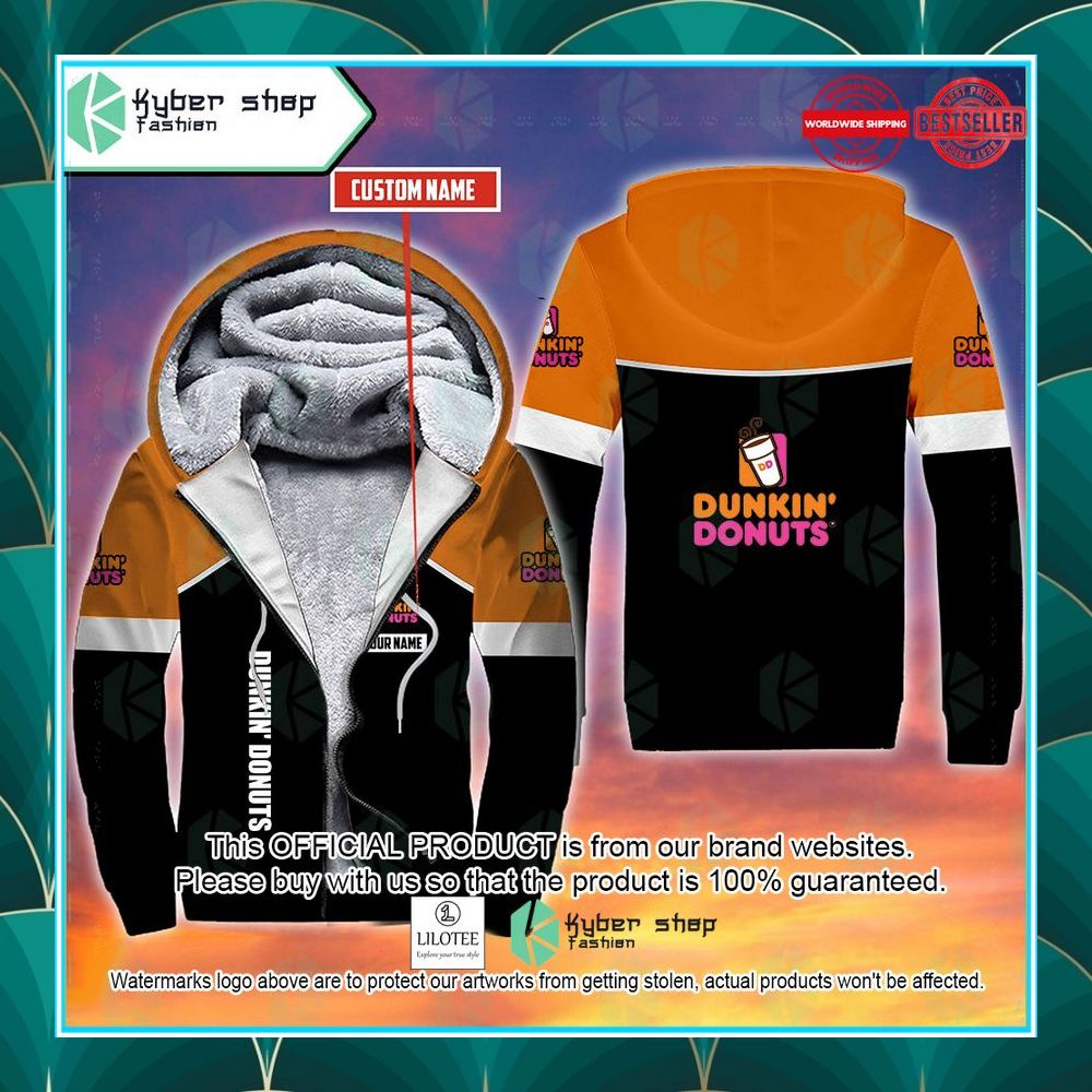 personalized dunkin donuts fleece hoodie 1 926