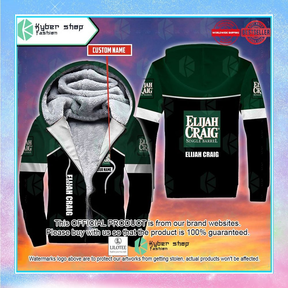 personalized elijah craig fleece hoodie 1 341