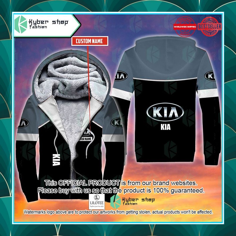 personalized kia fleece hoodie 1 256
