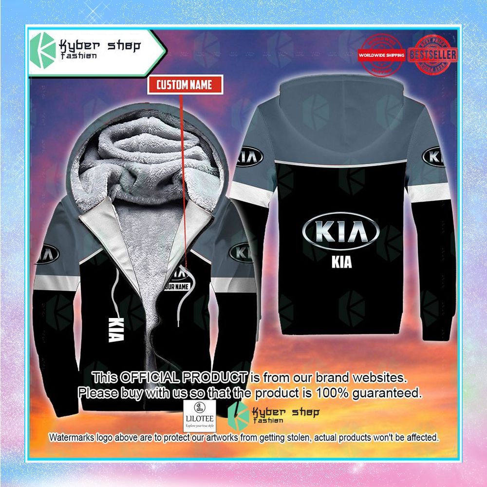 personalized kia fleece hoodie 1 335