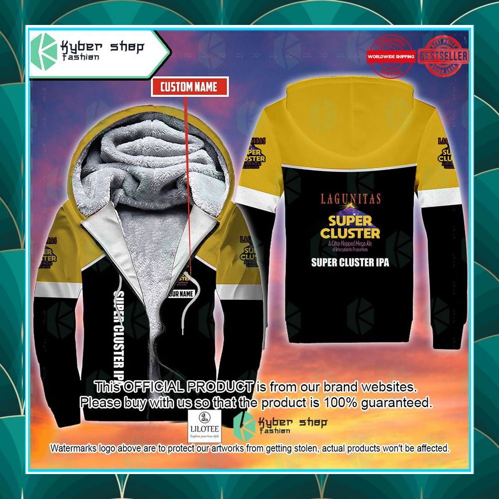 personalized lagunitas super cluster ipa fleece hoodie 1 687