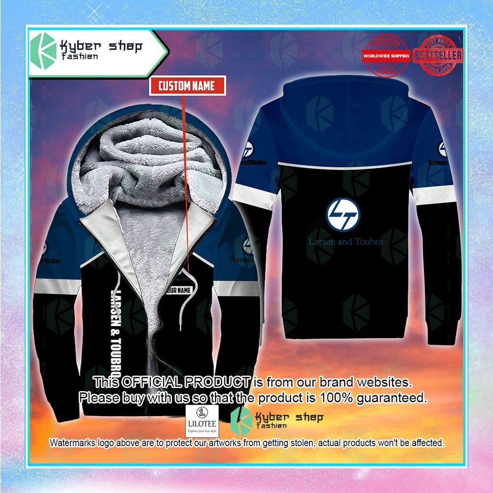 personalized larsen toubro fleece hoodie 1 779