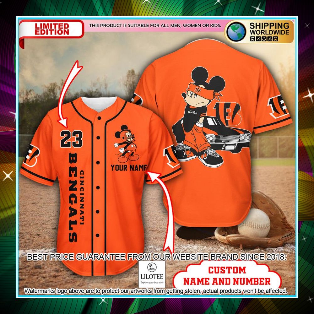 personalized mickey mouse cincinnati bengals baseball jacket 1 293