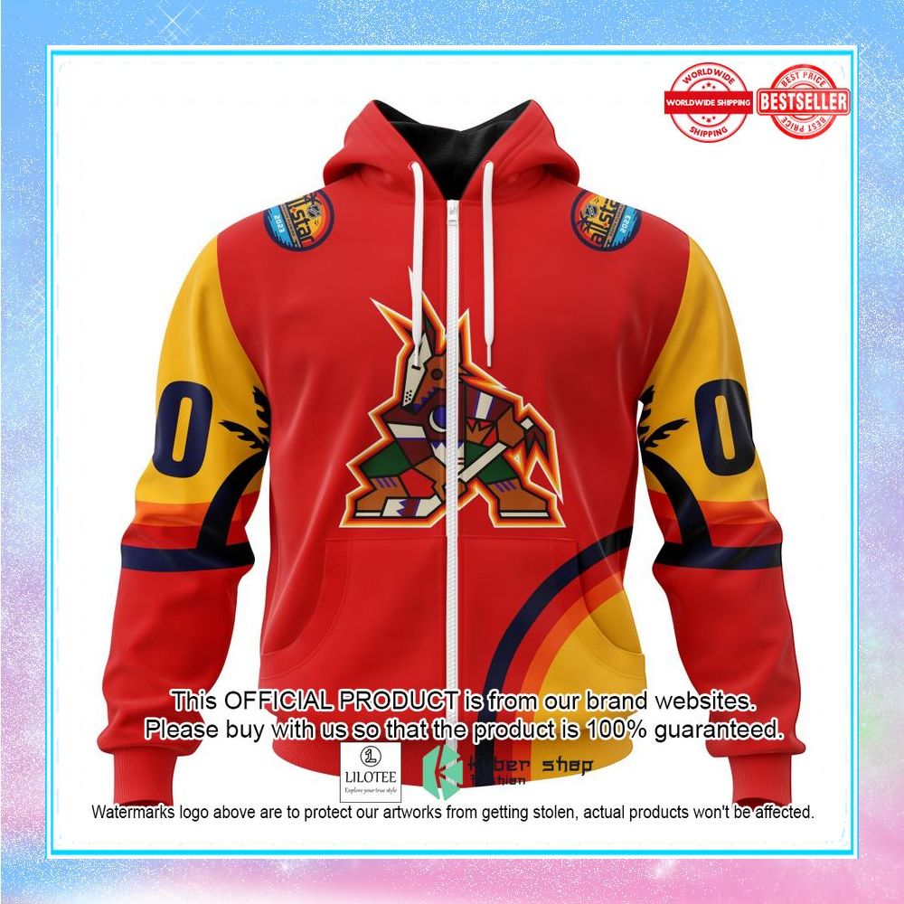 personalized nhl arizona coyotes special all star game design with florida sunset shirt hoodie 2 457
