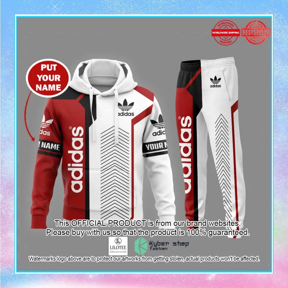 personalized red adidas hoodie pants 1 298