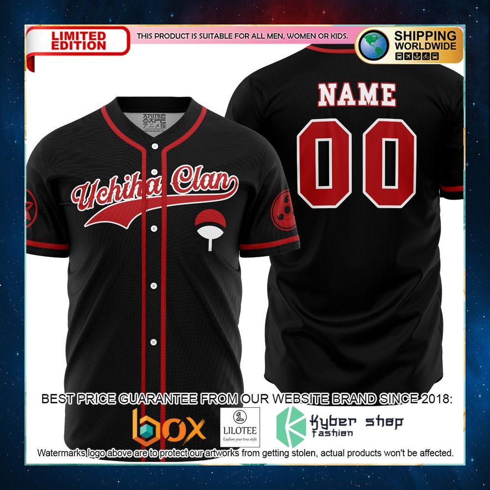 personalized sasuke uchiha clan naruto baseball jersey 1 623