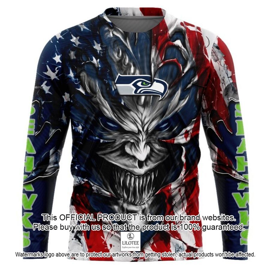 personalized seattle seahawks demon face american flag shirt hoodie 2 153