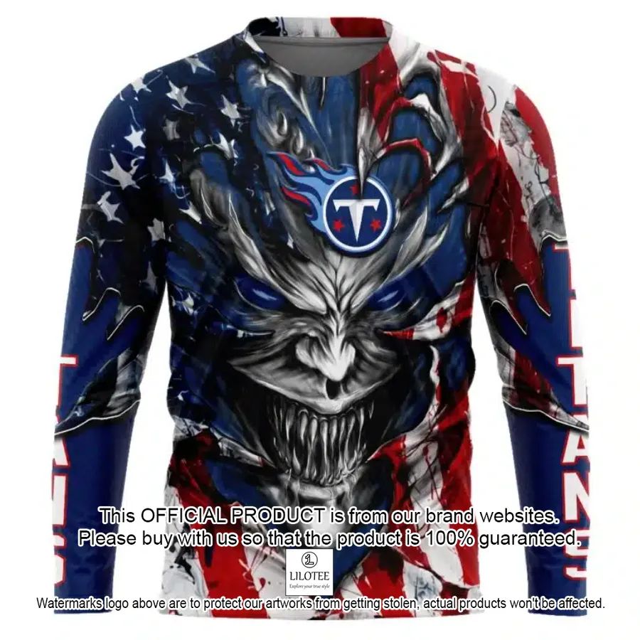 personalized tennessee titans demon face american flag shirt hoodie 2 36