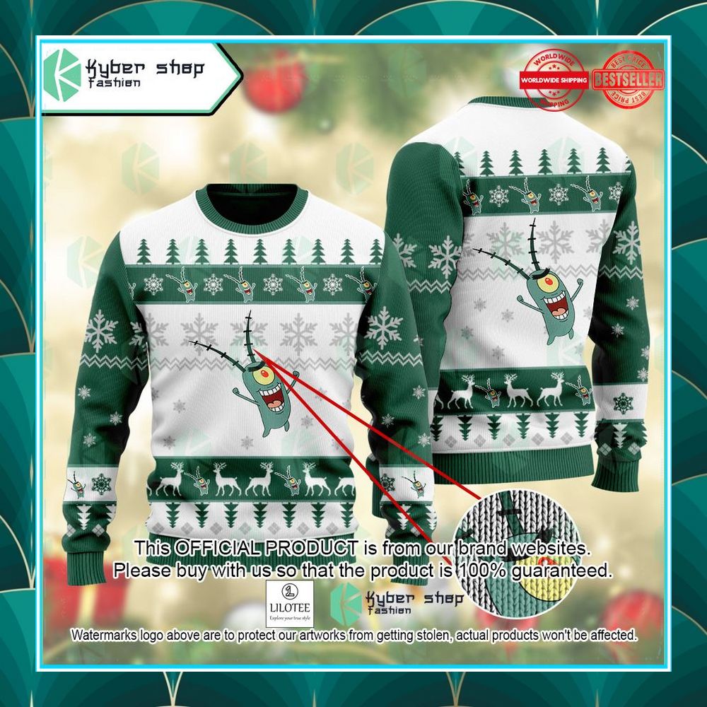 plankton spongebob squarepants christmas sweater 1 466