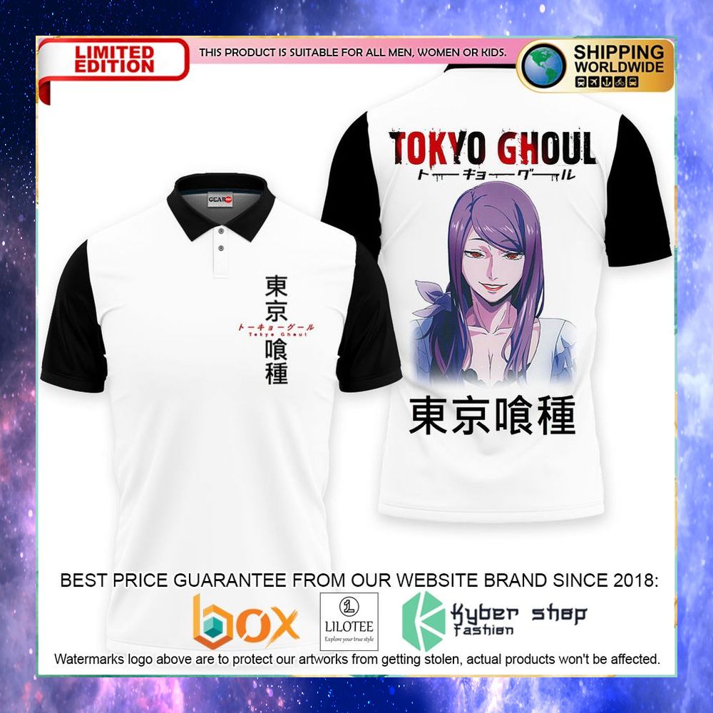 rize kamishiro tokyo ghoul anime polo shirt 1 907