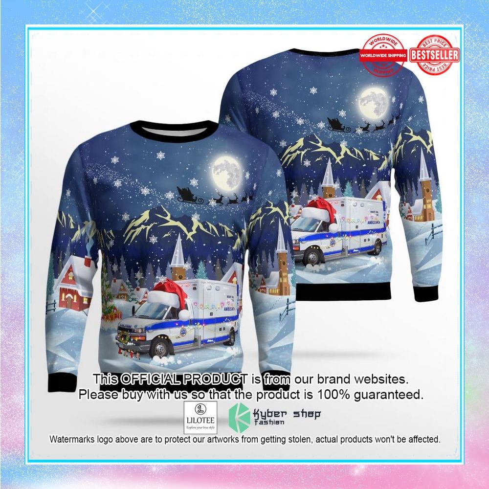 rocky hill volunteer ambulance rocky hill connecticut christmas sweater 1 118